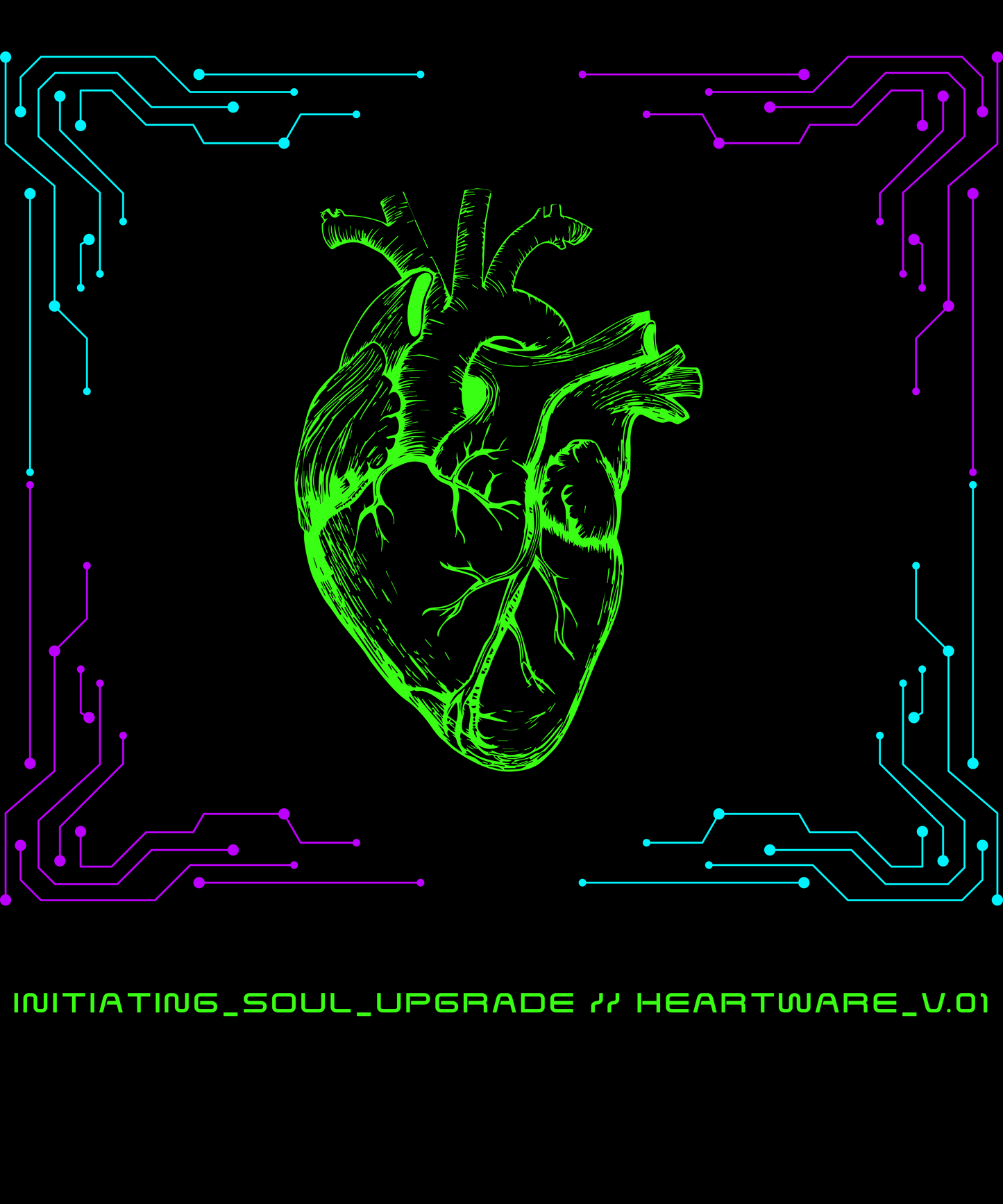 Neon Heart // Cyber-Circuit Champion Hoodie