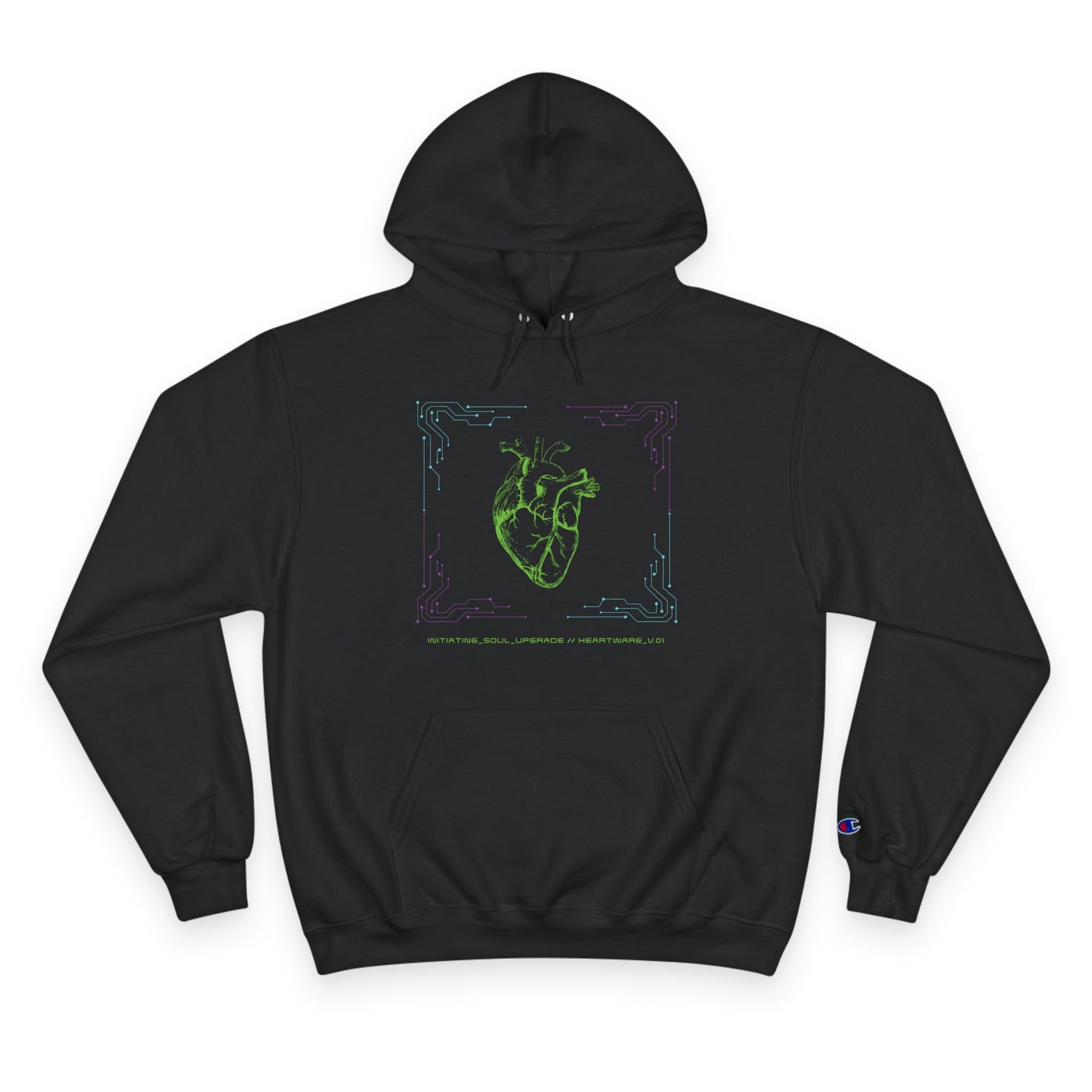 Neon Heart // Cyber-Circuit Champion Hoodie
