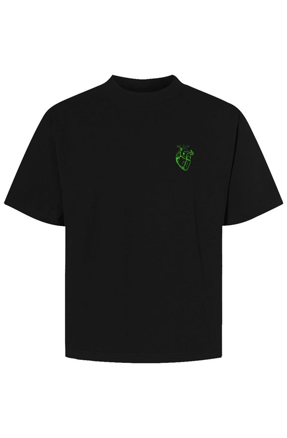 Neon Heart - Mens Cropped Max Heavyweight Tee