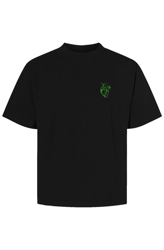 Neon Heart - Mens Cropped Max Heavyweight Tee