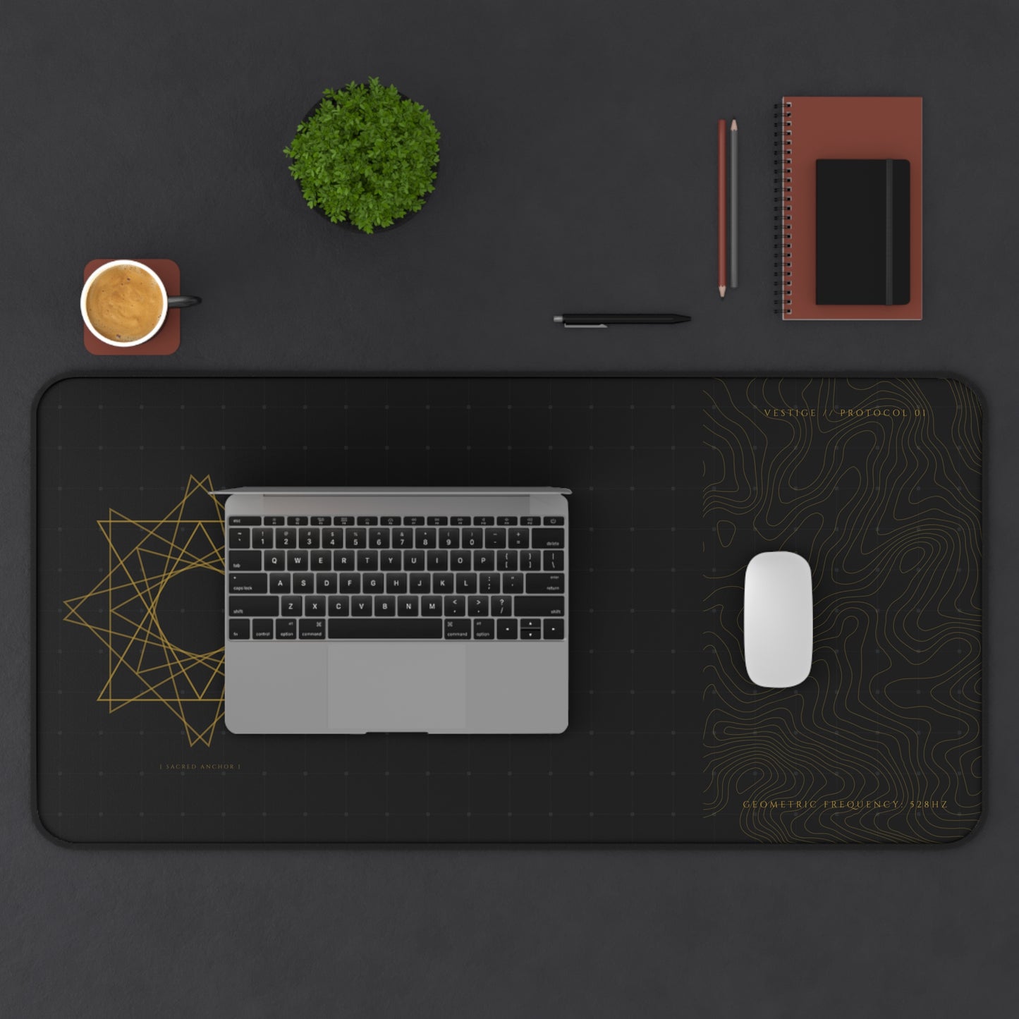 Vestige Protocol // Geometric Frequency Desk Mat